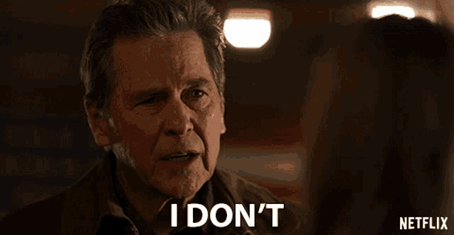a man says i do n't in front of a netflix logo