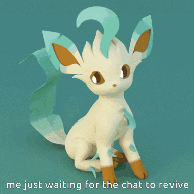 Leafeon Waiting For Chat To Revive GIF - Leafeon Waiting For Chat To Revive GIFs