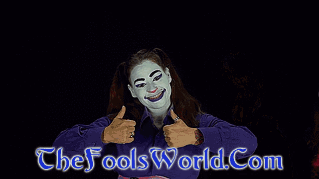 two women with their faces painted and the words thefoolsworld.com