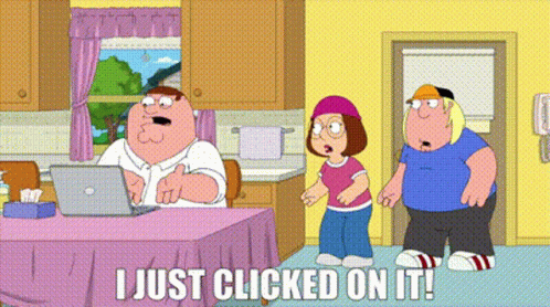 Family Guy Peter Griffin GIF - Family Guy Peter Griffin I Just Clicked On It GIFs