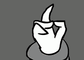 a drawing of a hand making a peace sign with its fingers .