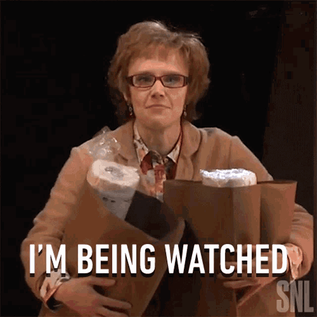 Im Being Watched Saturday Night Live GIF - Im Being Watched Saturday Night Live Someones Observing Me GIFs