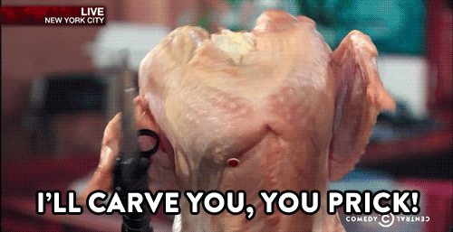 Back Off GIF - Turkey Thanksgiving Ill Carve You GIFs