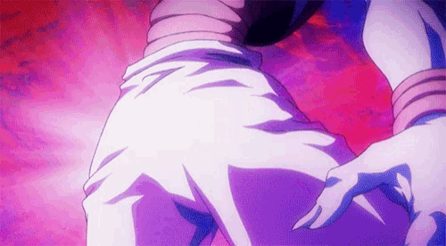 a close up of a person 's butt in a purple background