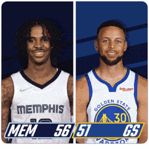two basketball players one from memphis and the other from the golden state warriors