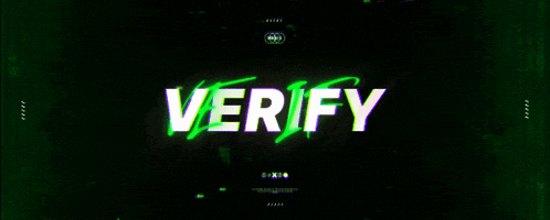 a green background with the word verify in white letters