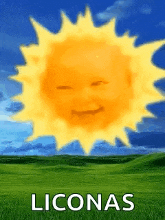 a picture of a sun with a baby 's face on it