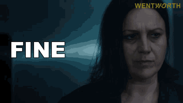 a poster for wentworth shows a woman with a serious look on her face