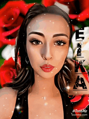a digital painting of a woman with the name etka on it