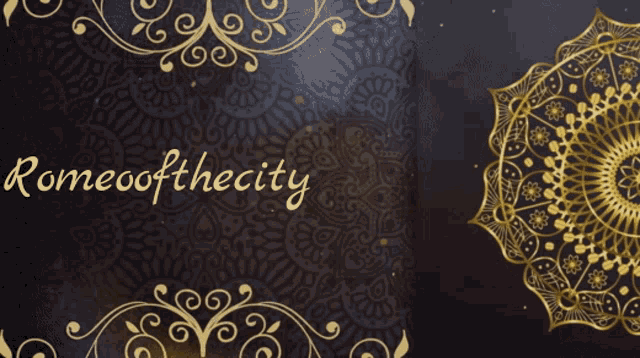 a poster for rome of the city with a gold mandala