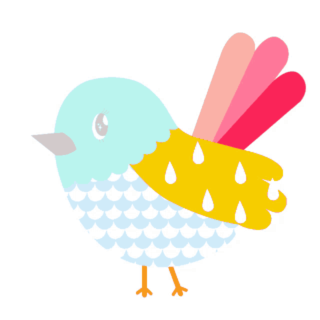 a colorful bird with a yellow wing and pink feathers on a white background