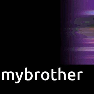 a purple background with the words my brother in white