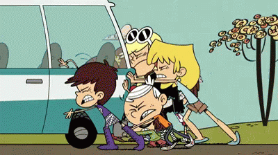 Get Out And Push GIF - Loud House Loud House Series Broken Down GIFs