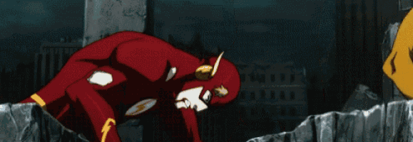a cartoon of a man in a flash suit