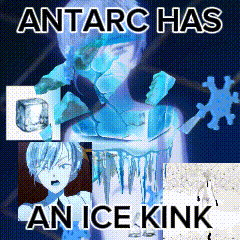 antarc has an ice kink written in white letters