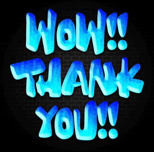 a neon sign that says wow and thank you