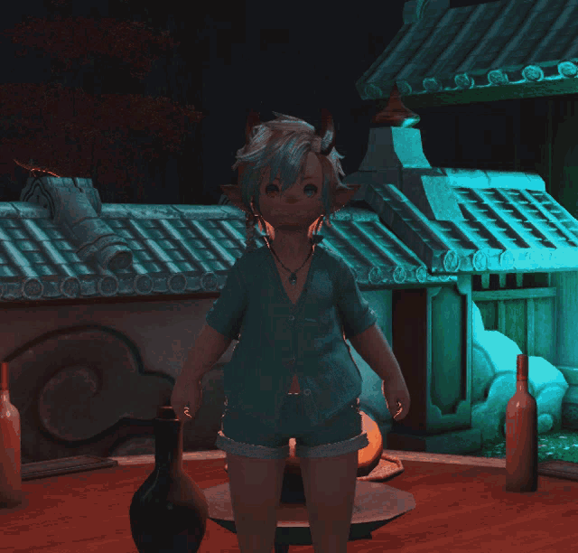 Laughing Lalafell GIF - Laughing Lalafell Laughing Out Loud GIFs