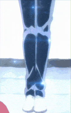 a close up of a person 's legs with a white background