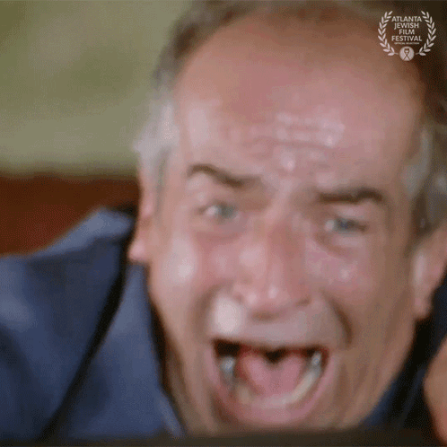 Screaming Victor Pivert GIF - Screaming Victor Pivert The Mad Adventures Of Rabbi Jacob GIFs