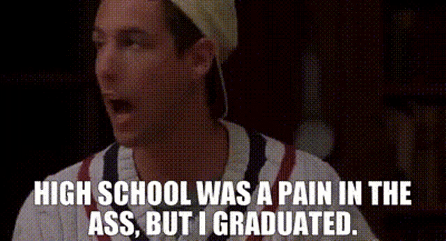 a man wearing a hat and a white shirt is talking about a pain in the ass .