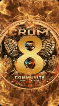 a poster that says crom community rock metal