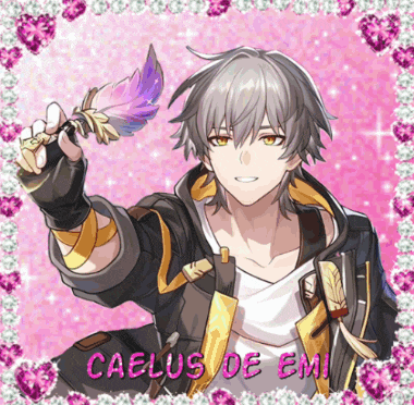 a picture of a boy with the name caelus de emi