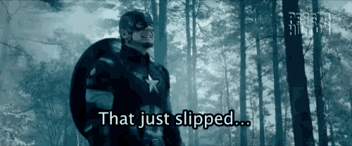 captain america is standing in the middle of a forest and says that just slipped ...