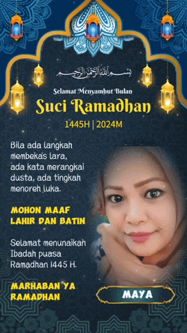 a poster for suci ramadhan with a picture of a woman on it