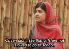 Malala Quran Didnt Say That Girst Are Not Allowed To Go To School GIF - Malala Quran Didnt Say That Girst Are Not Allowed To Go To School Activism GIFs