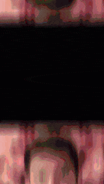 a close up of a person 's face with a pink and black background