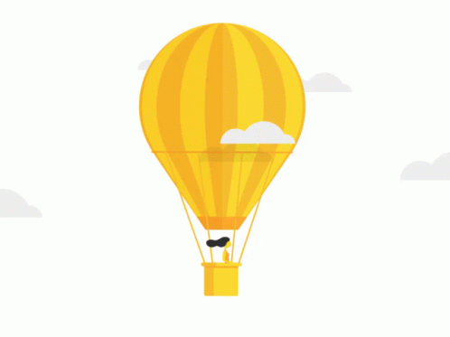 Yellow Balloon Ride GIF - Yellow Balloon Ride Animated GIFs