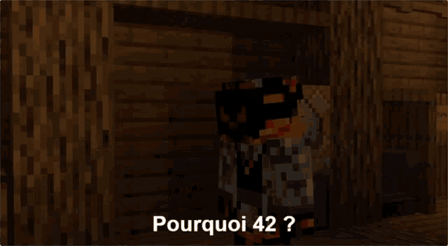 a screenshot of a video game with the words " pourquoi 42 " on the bottom