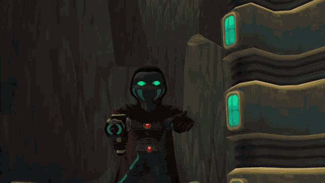 a cartoon character holding a gun and giving the peace sign