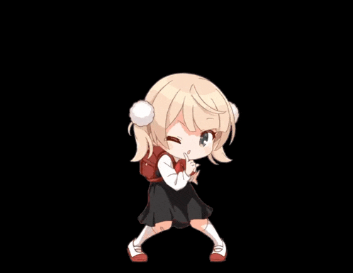 a little girl in a black dress and white socks is standing with her arms outstretched