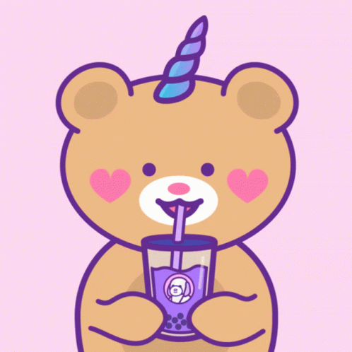 Drinking Bear GIF - Drinking Bear Kawaii GIFs