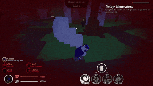 a screenshot of a game that says setup generators on it