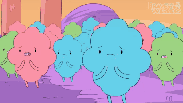 a bunch of cartoon characters with the words bravest warriors on the bottom right