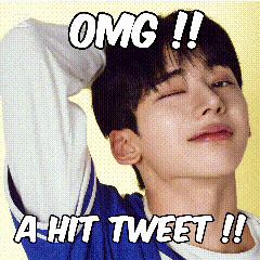 a young man with his hand on his head and the words omg a hit tweet written above him