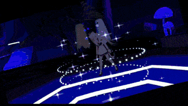 a cartoon character is surrounded by jellyfish in a room