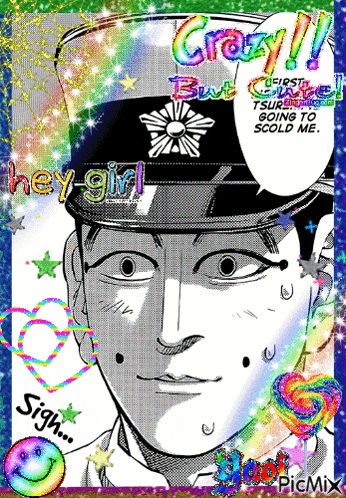 a picture of a man wearing a hat that says crazy