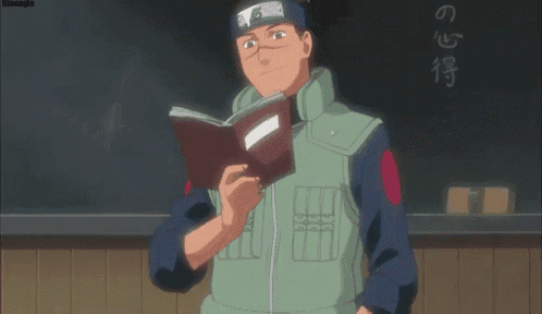 a man in a military uniform is reading a book in front of a blackboard