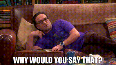 Why Would You Say That Big Bang Theory GIF - Why Would You Say That Big Bang Theory GIFs