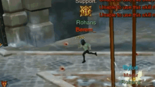 a screenshot of a video game with the name rohans on the top left