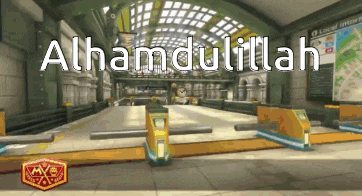 a video game scene with the words alhamdulillah on the bottom