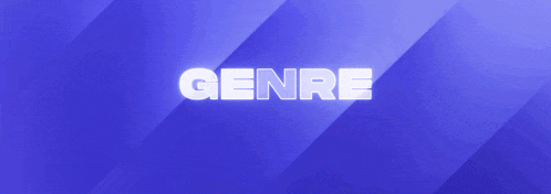 a blue background with the word genre written in white