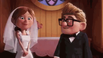 Just Married - Up GIF - Married Up Disney GIFs