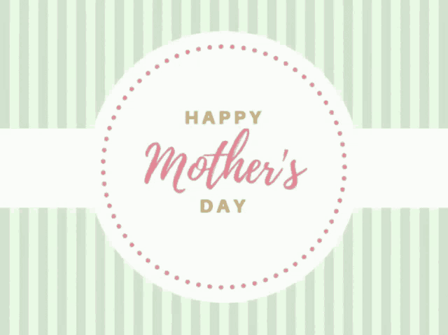 a happy mother 's day greeting card with pink flowers in a circle