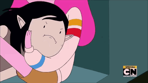 a cartoon of marceline and bubblegum from adventure time is shown on cn
