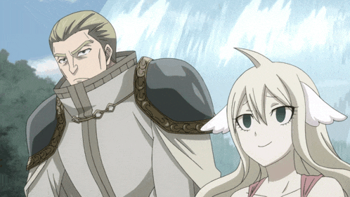 a man and a girl standing next to each other