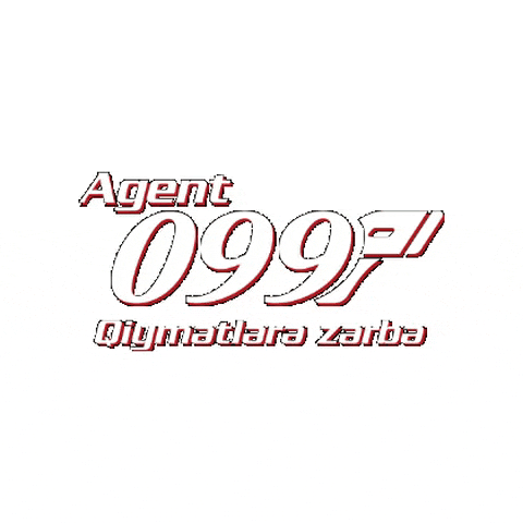a red and white logo for agent 097